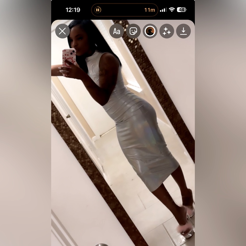 Tight silk dress multicolor